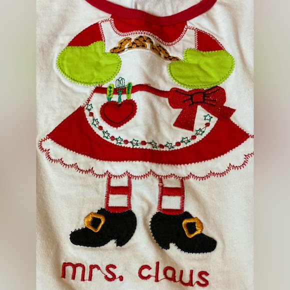 Jumping Baby girls size 7 Mrs Claus Christmas pj set - Picture 8 of 16
